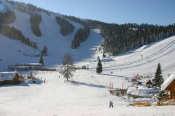 skigebied vanaf het middenstation