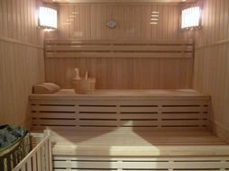Interieur sauna voor 5 personen